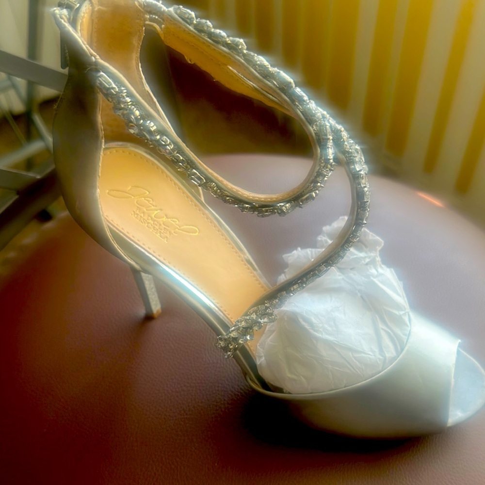 Silver High Heel Sandals with Intricate Straps